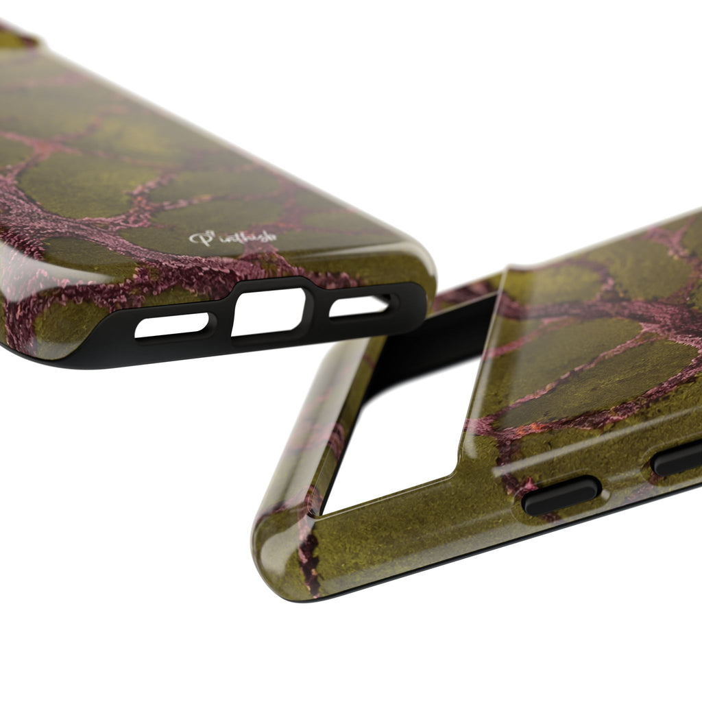 Olive & Rose Gold Tree Pattern Phone Case