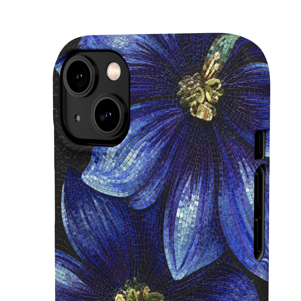 Blue Floral Snap Case