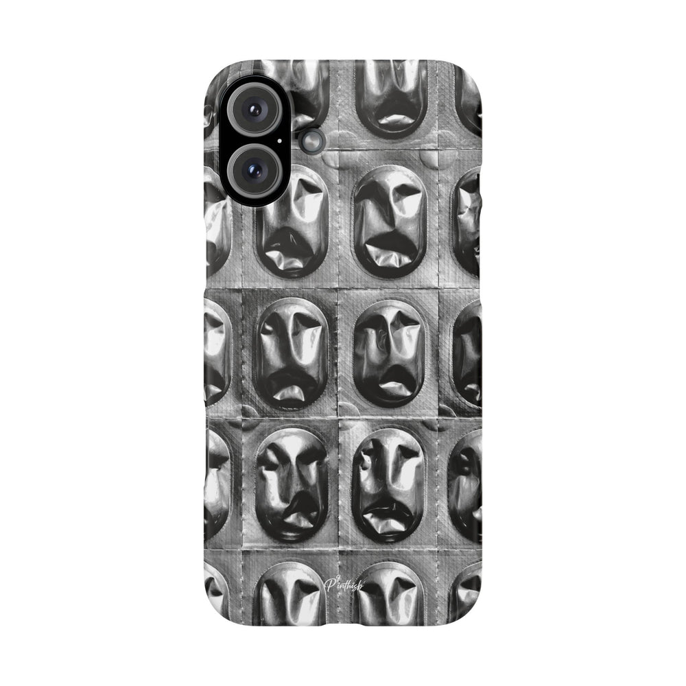 Metallic Mask Grid Snap Case