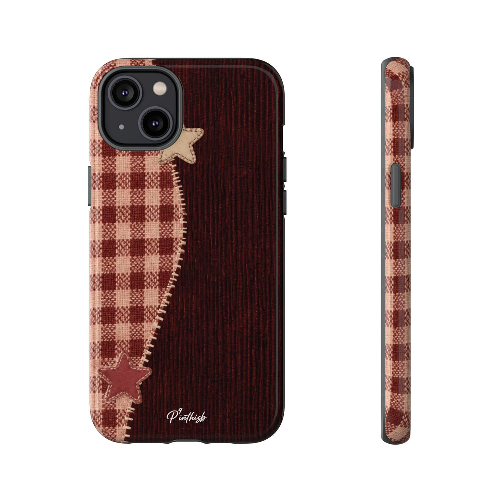 Rustic Plaid Stars Phone Case