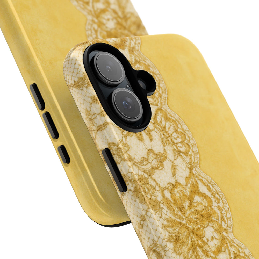 Yellow Vintage Lace Tough Case