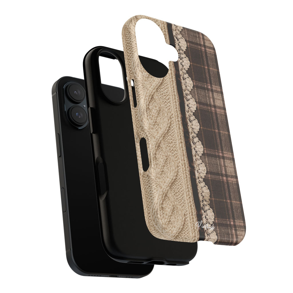 Cozy Plaid Knit Tough Phone Case