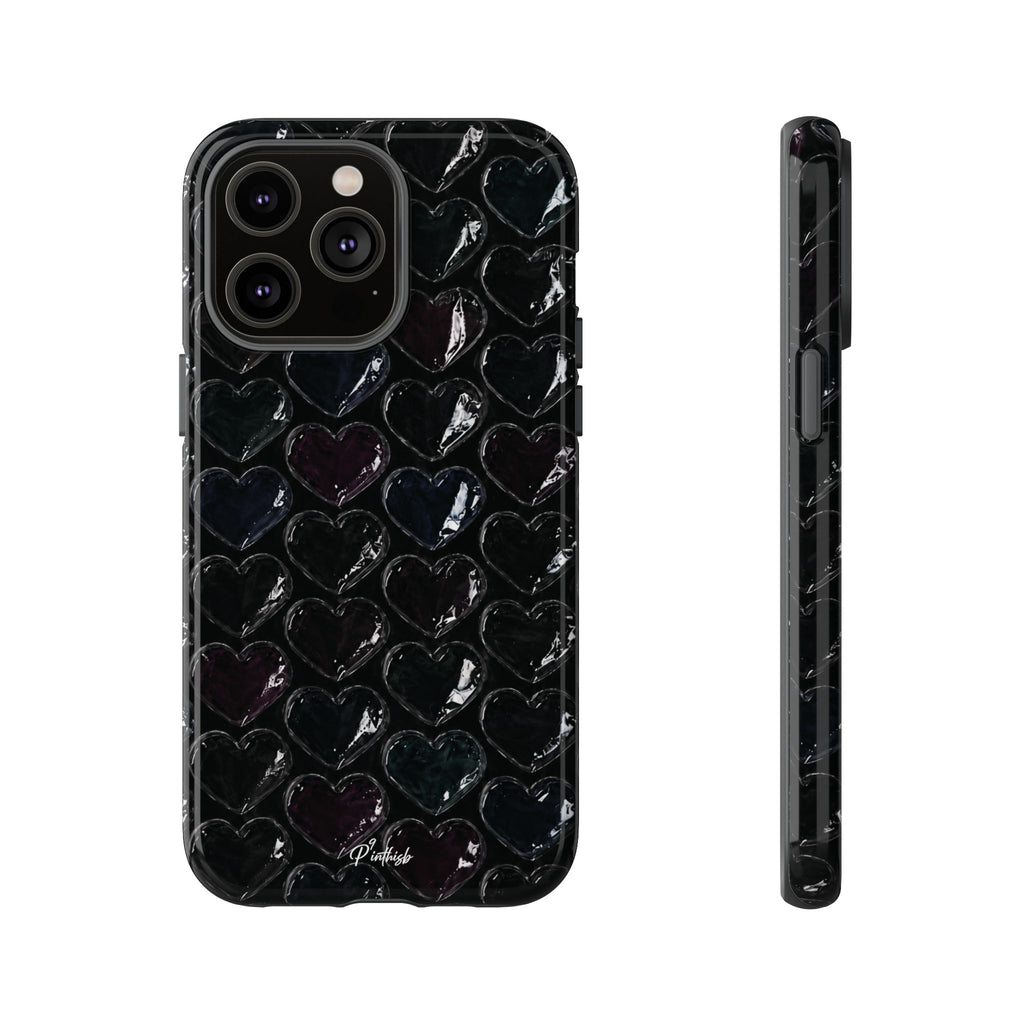 Black Pop Hearts Tough Case