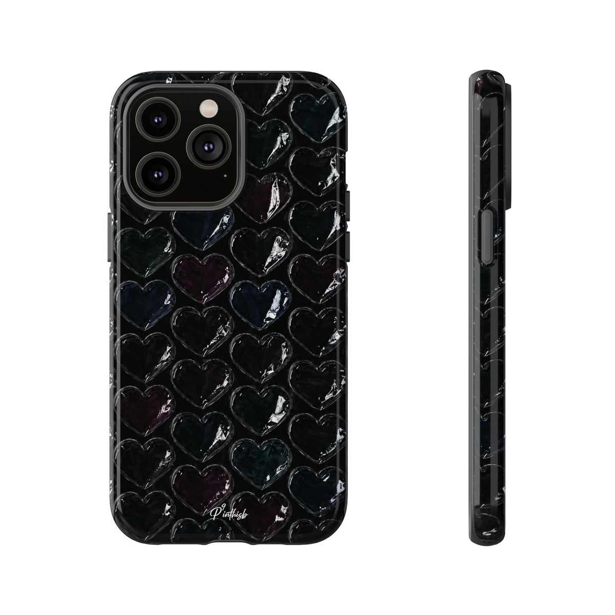Black Pop Hearts Tough Case
