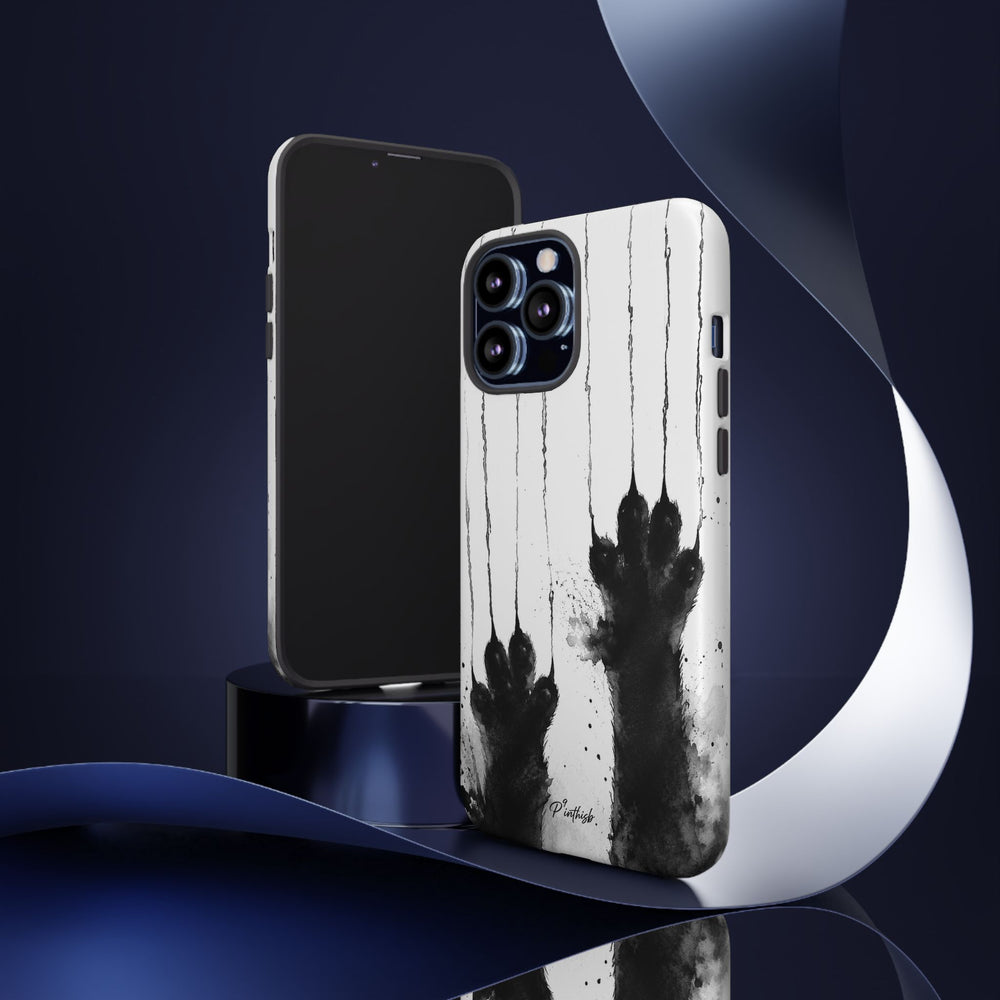 Black Ink Paw Print Tough Case