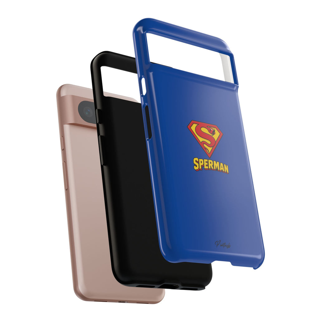 "SPERMAN" Parody Logo Tough Phone Case