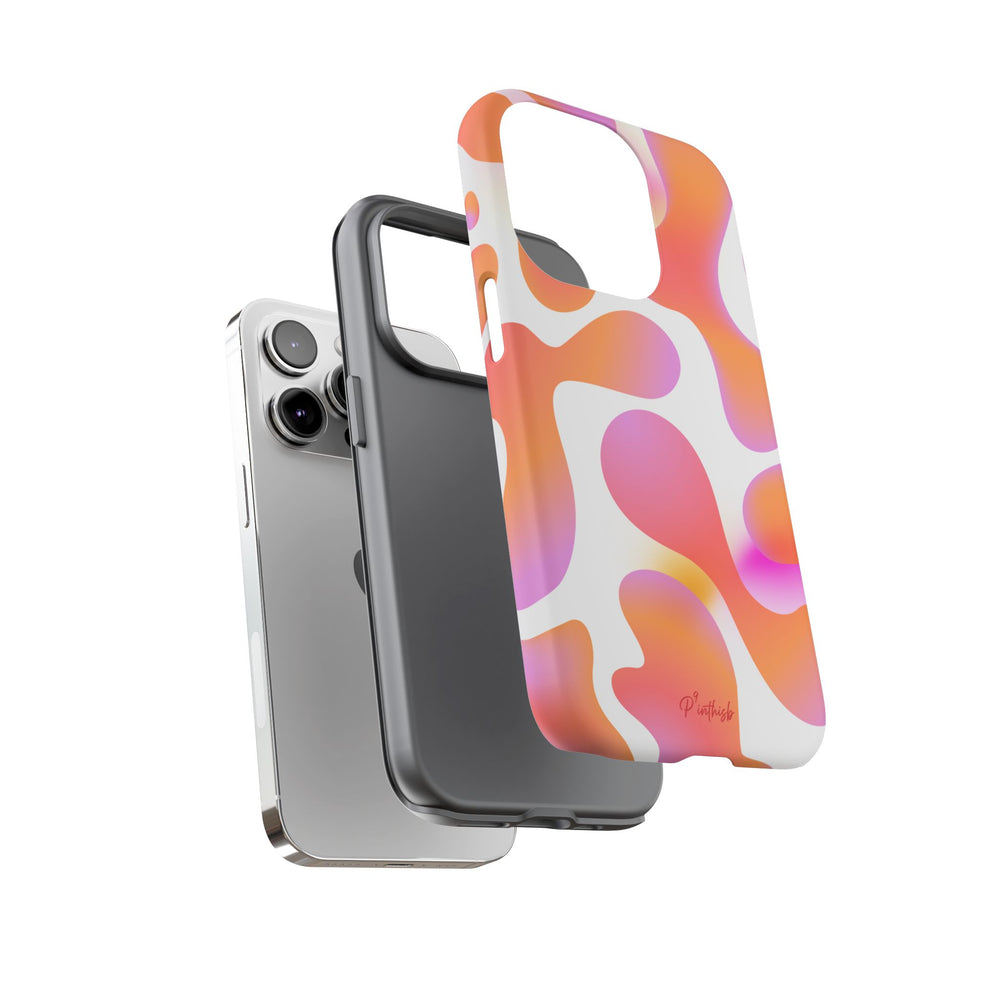 Abstract Orange Pink Camouflage Tough Phone Case
