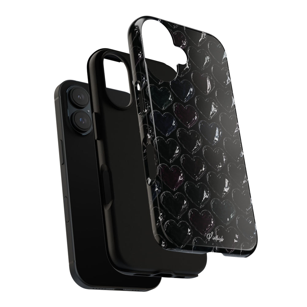 Black Pop Hearts Tough Case
