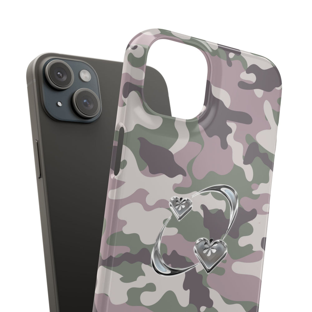 Camouflage Heart Snap Phone Case