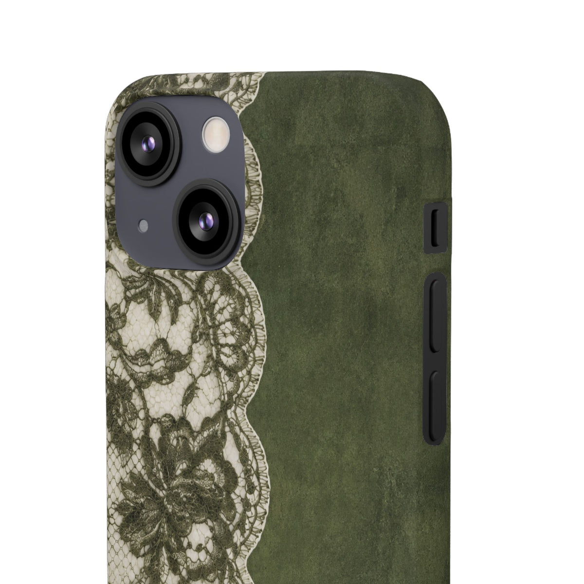 Olive Lace Snap Case