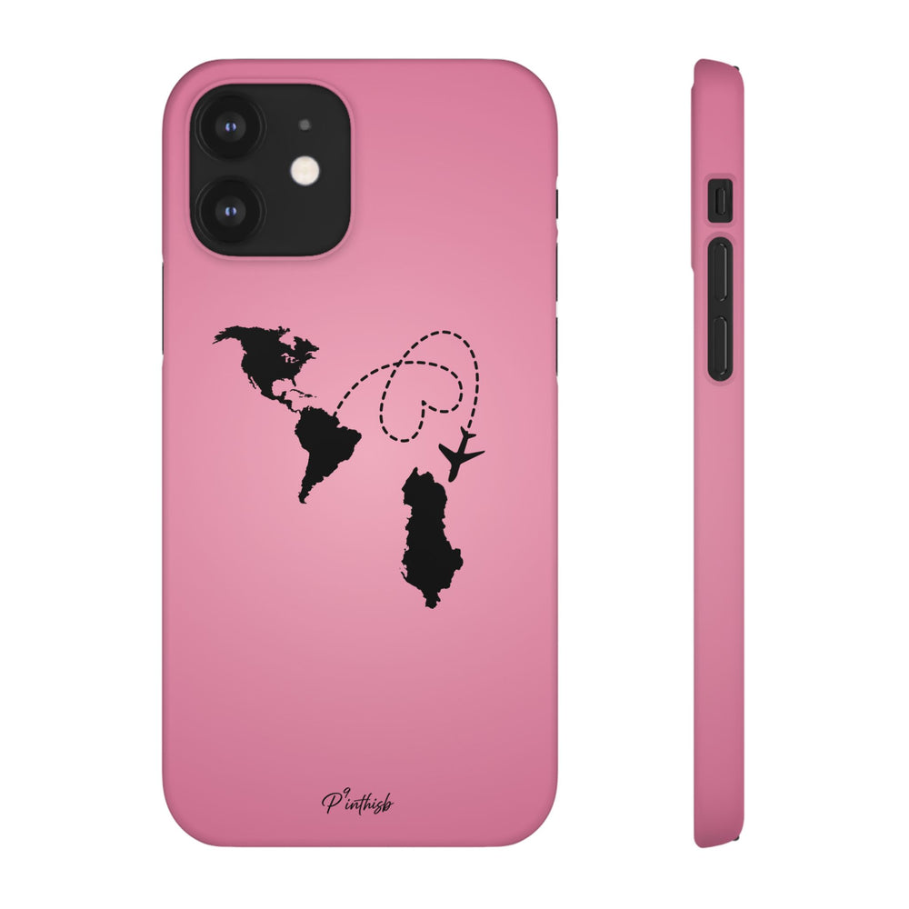 America to Albania Pink Snap Phone Case