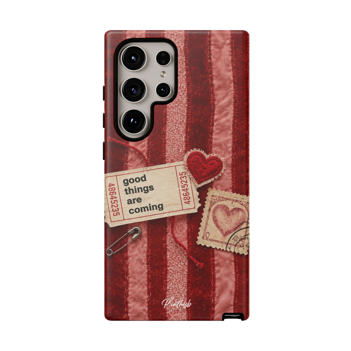 “Good Things Are Coming” Red Phone Case