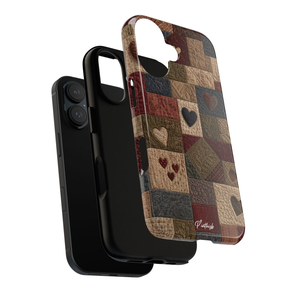 Patchwork Hearts Phone Case