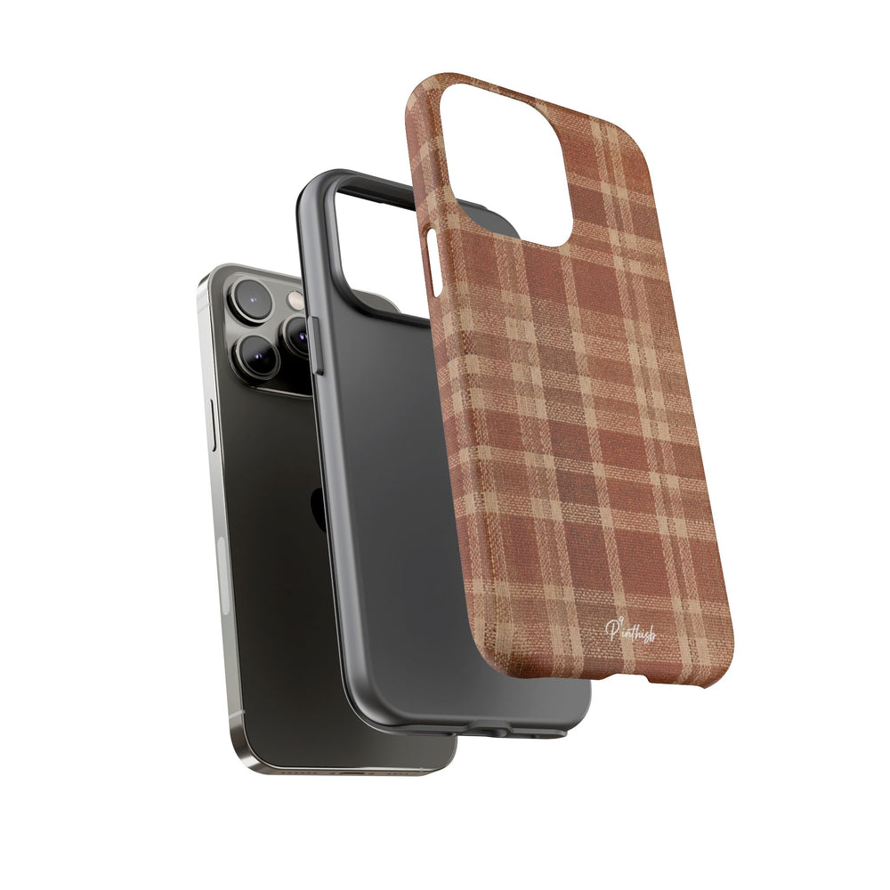 Rustic Brown Cozy Plaid Tough Case