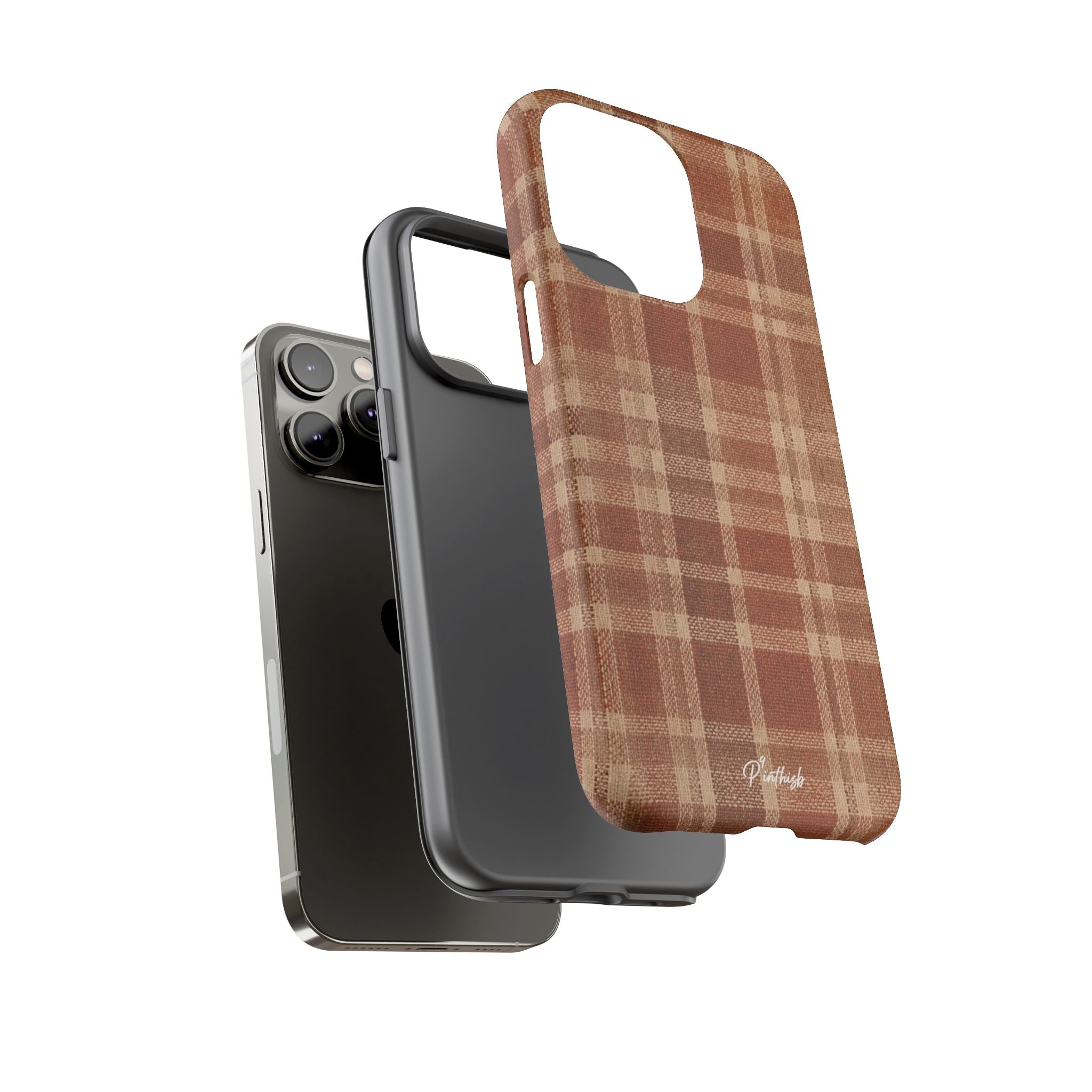 Rustic Brown Cozy Plaid Tough Case