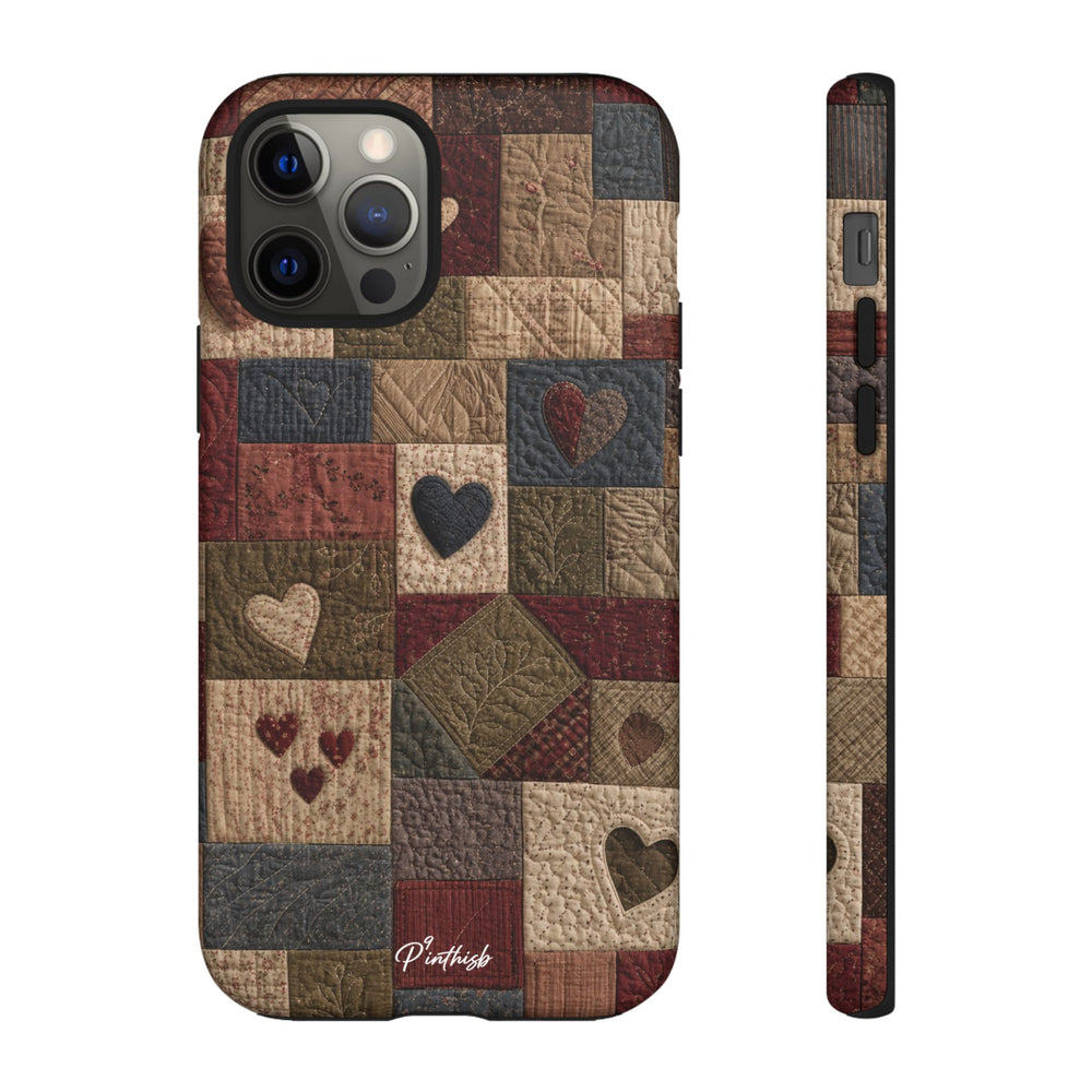 Patchwork Hearts Phone Case