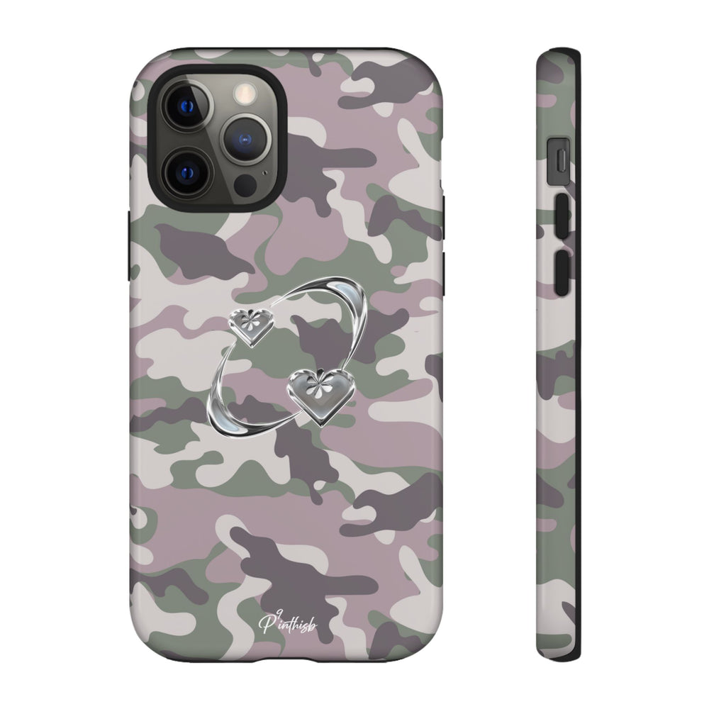 Camouflage Heart Tough Phone Case