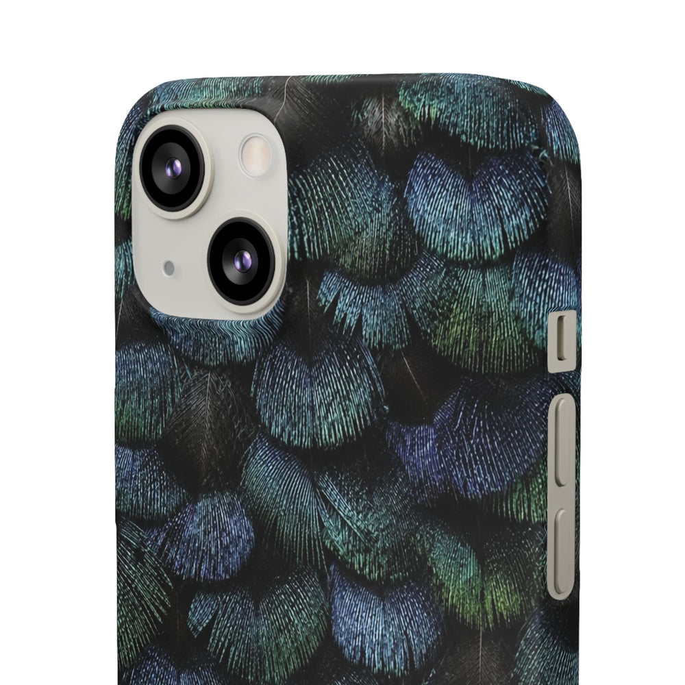 Iridescent Feather Snap Case