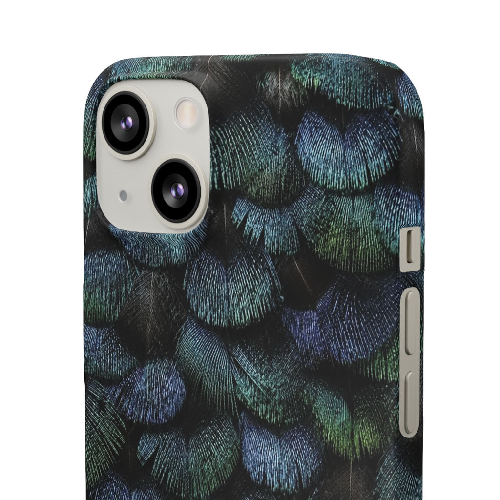 Iridescent Feather Snap Case