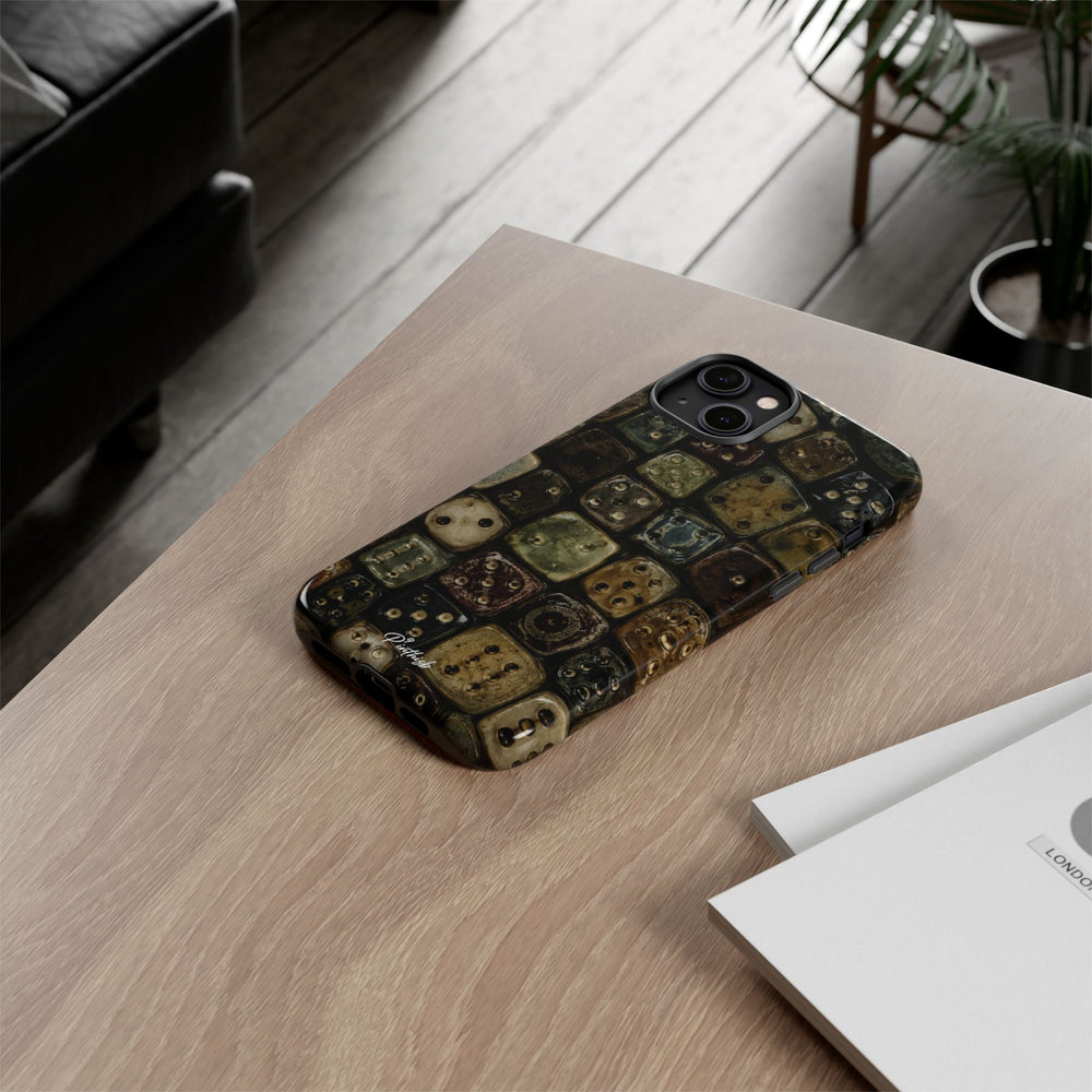 Vintage Dice Tile Phone Case
