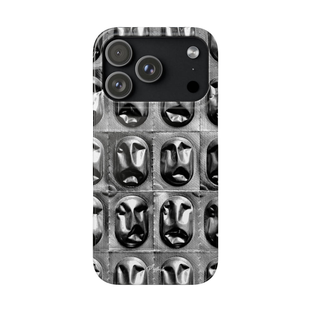 Metallic Mask Grid Snap Case