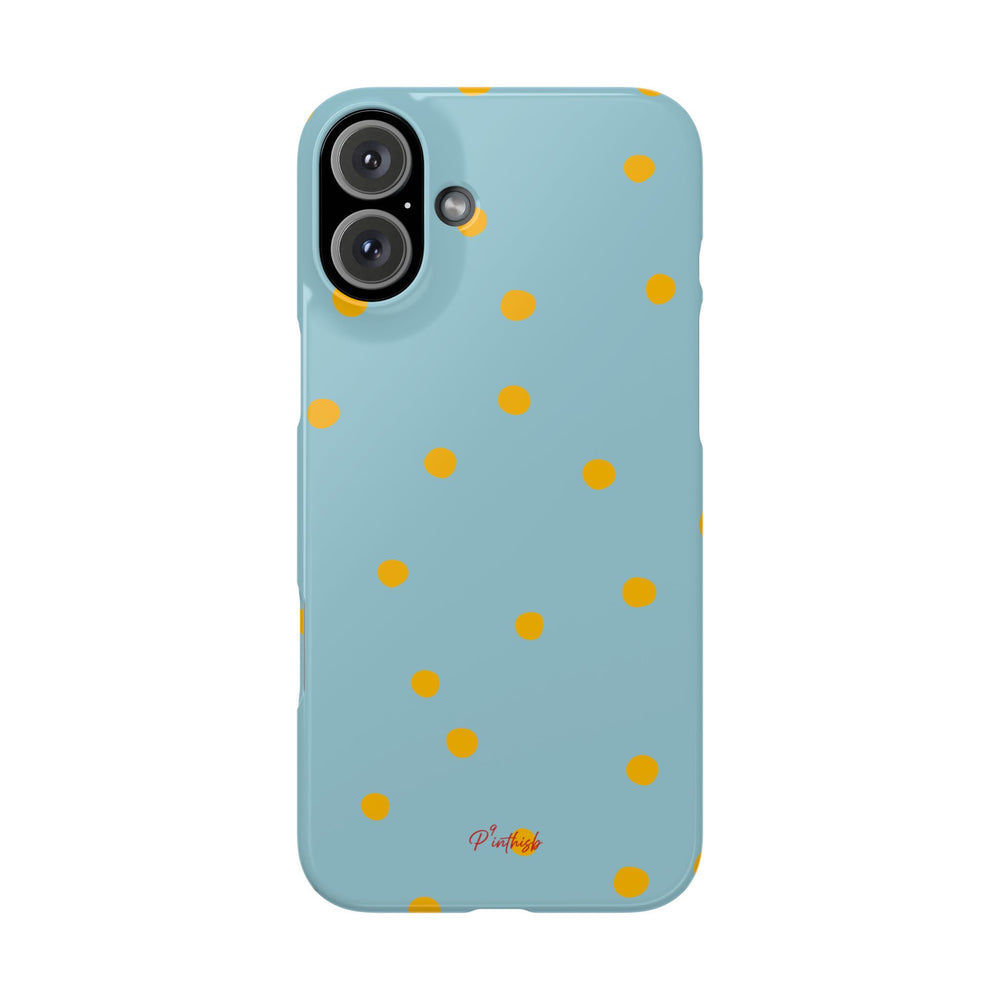 Blue & Yellow Polka Dot Snap Phone Case