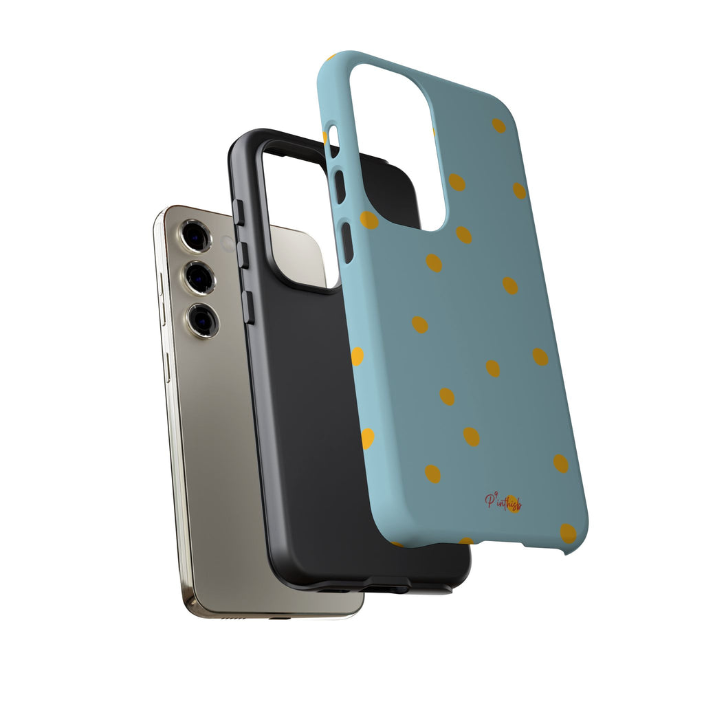 Blue & Yellow Polka Dot Tough Phone Case