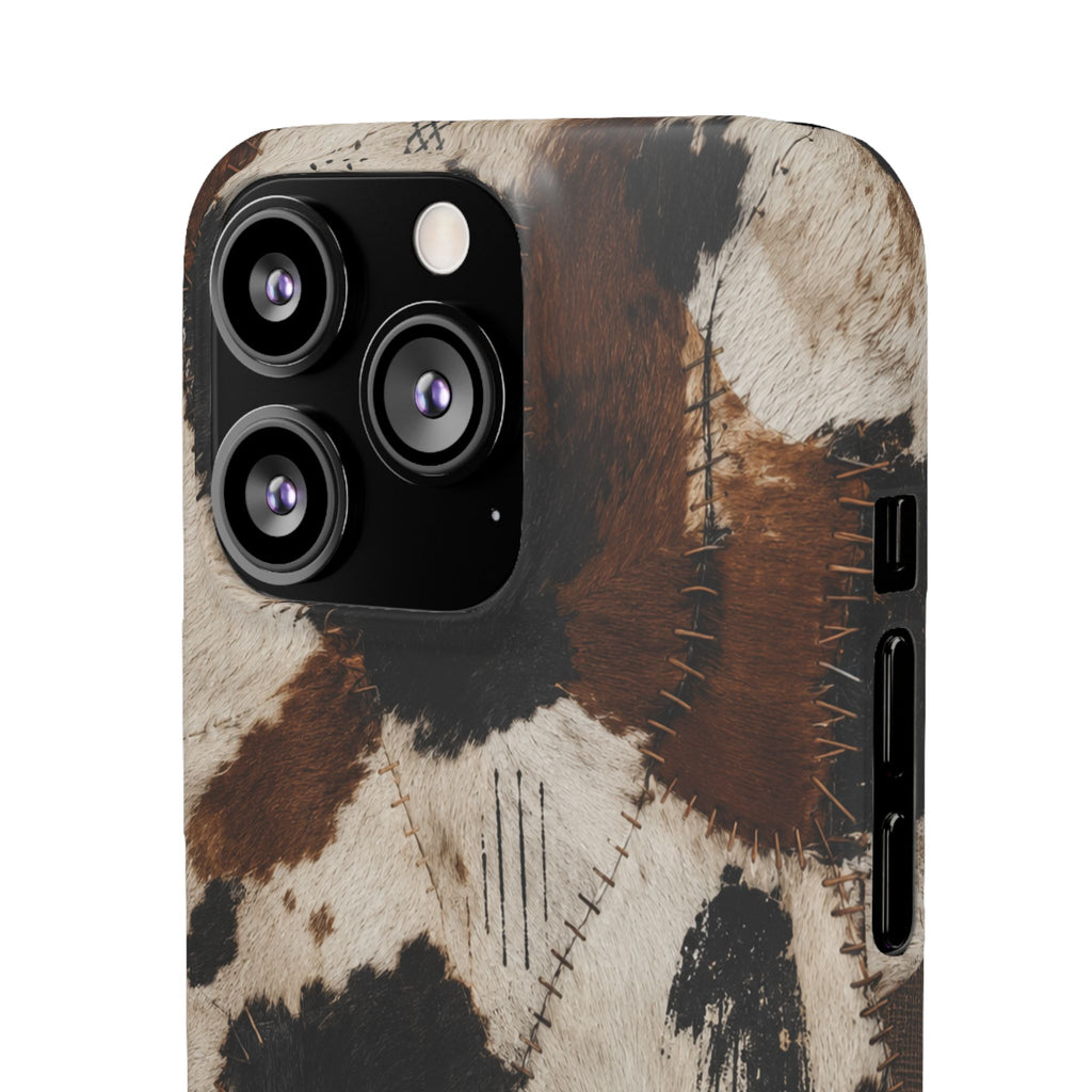 Brown & Black Animal Print Snap Case