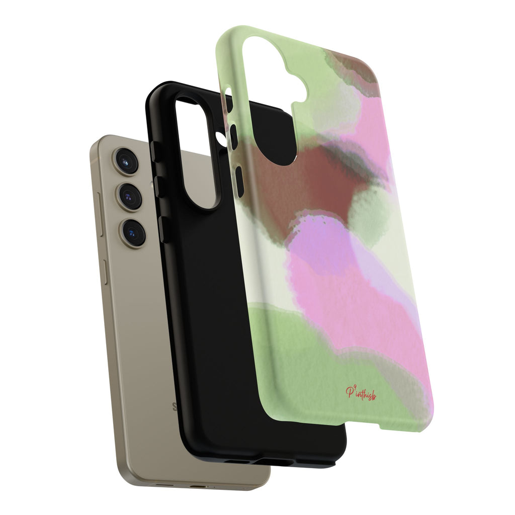 Abstract Pastel Camouflage Tough Phone Case