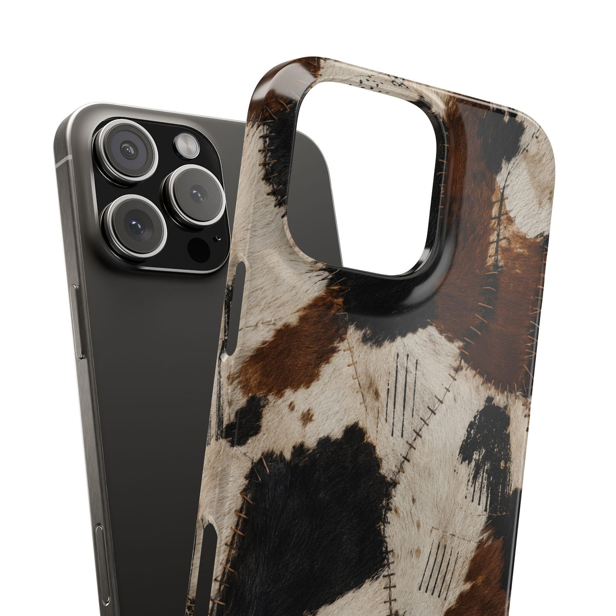 Brown & Black Animal Print Snap Case