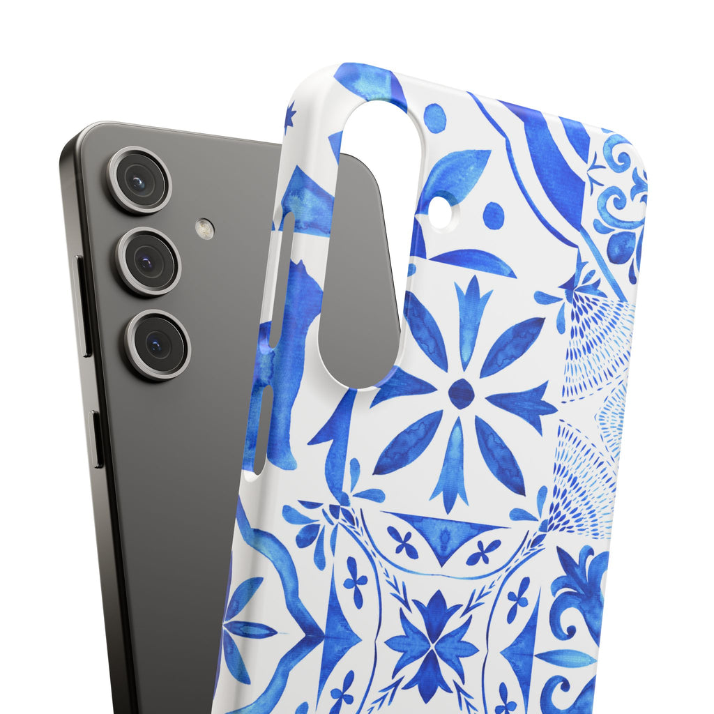 Blue Tile Pattern Snap Phone Case