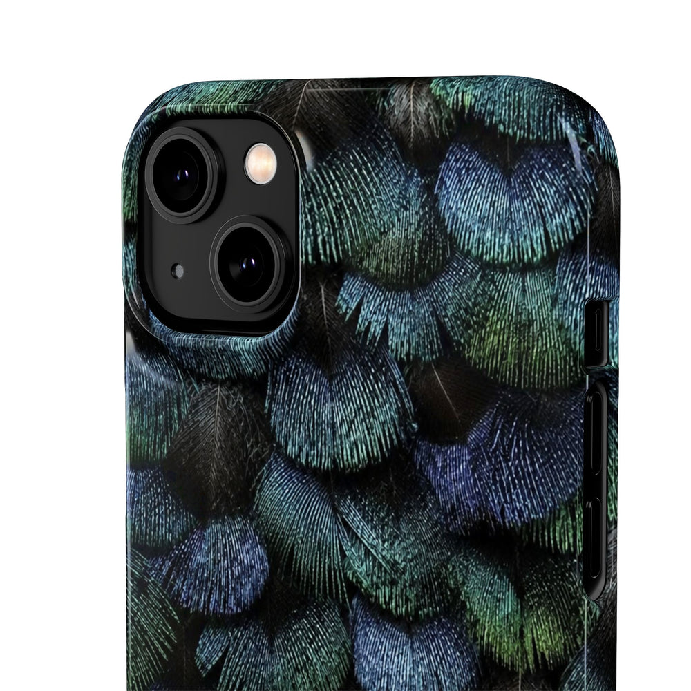 Iridescent Feather Snap Case