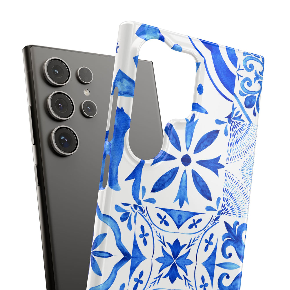 Blue Tile Pattern Snap Phone Case