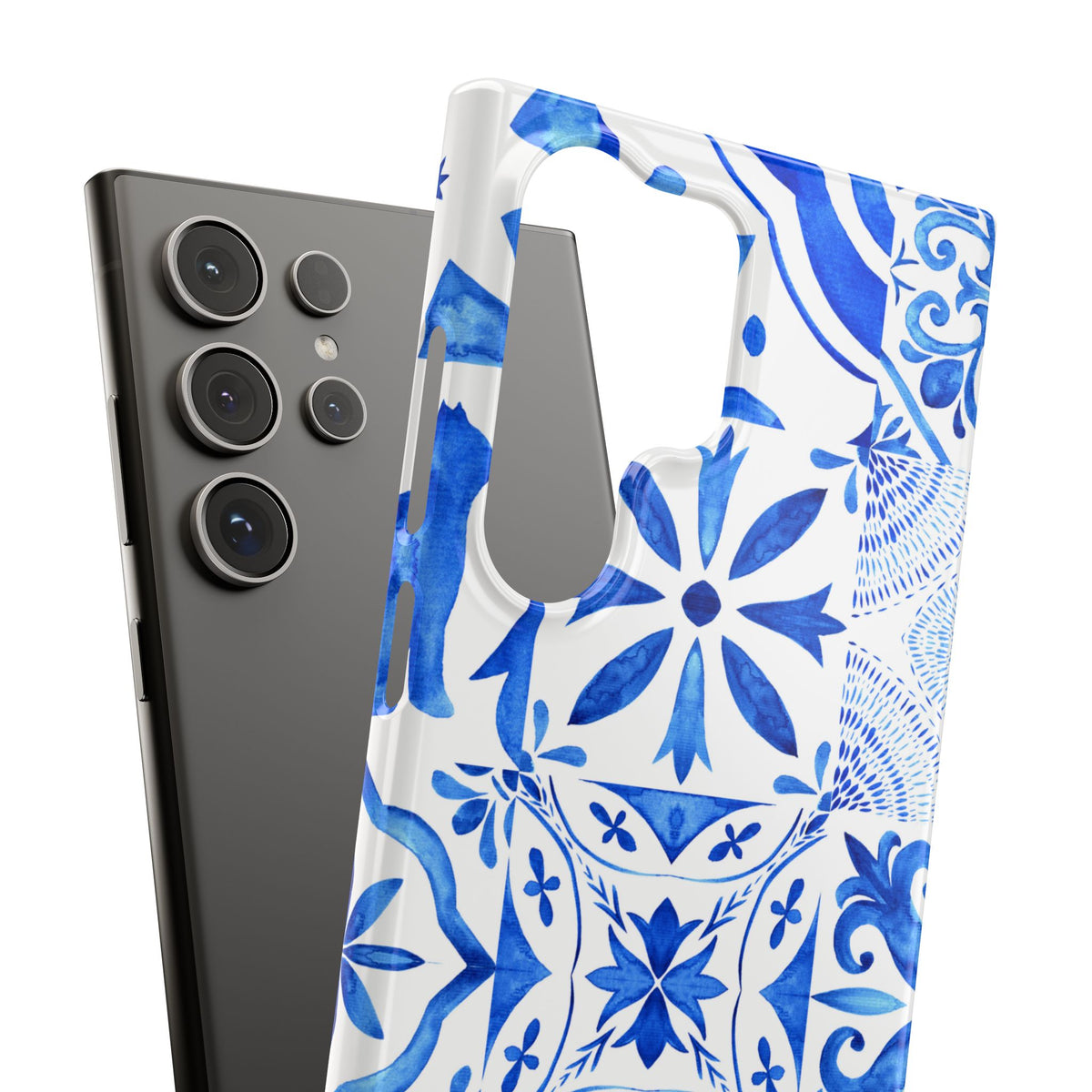Blue Tile Pattern Snap Phone Case