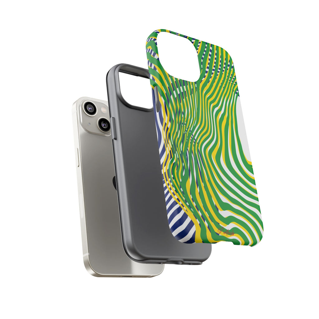 Abstract Green Wave Phone Case