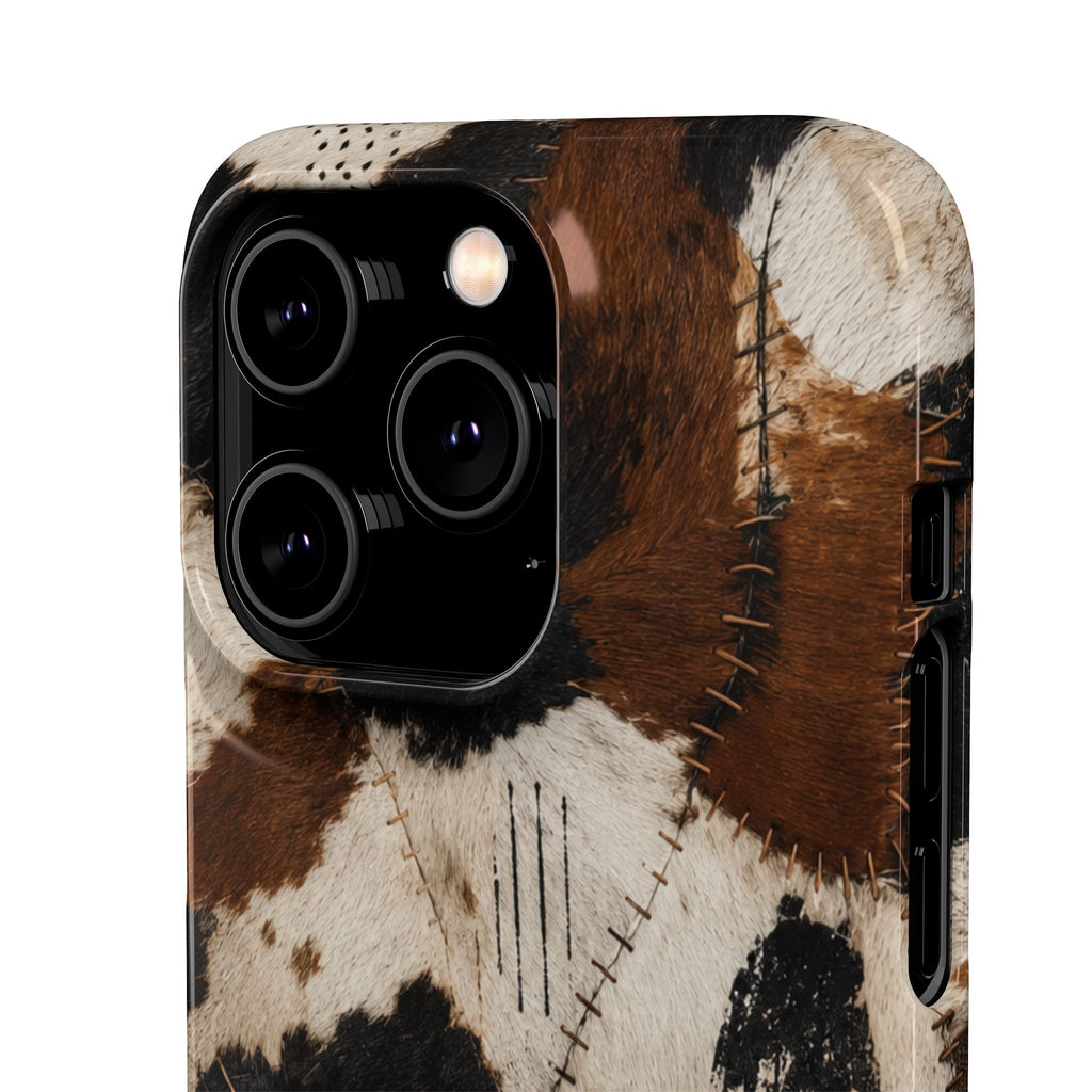 Brown & Black Animal Print Snap Case