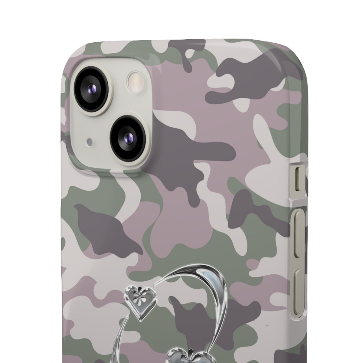 Camouflage Heart Snap Phone Case