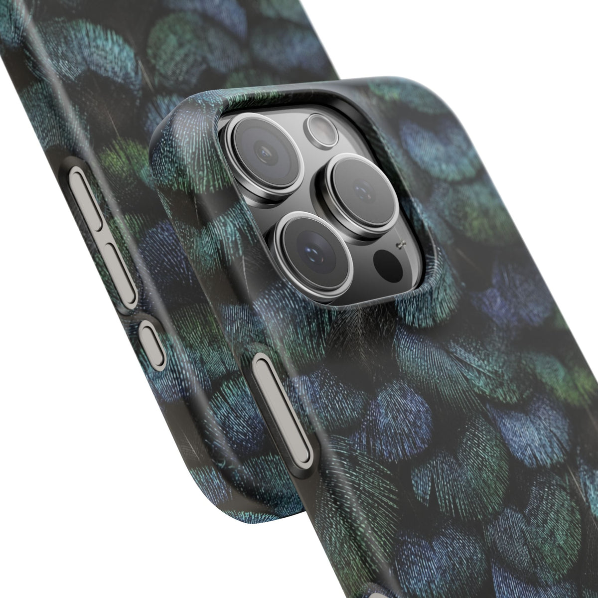 Iridescent Feather Snap Case