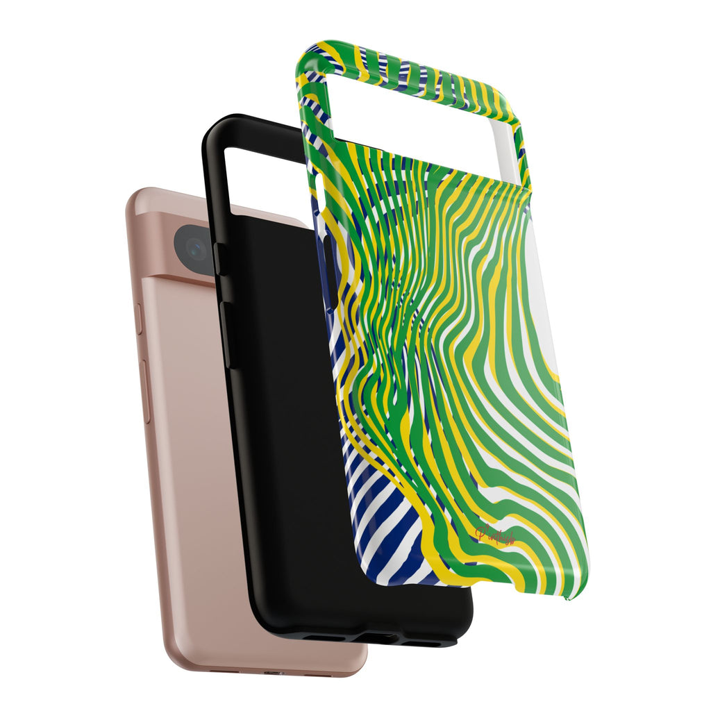 Abstract Green Wave Phone Case