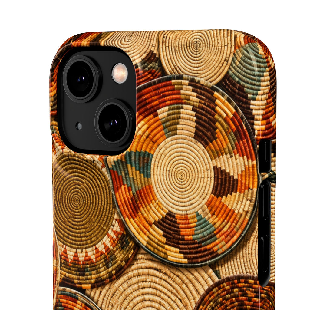 Bohemian Woven Basket Pattern Snap Case