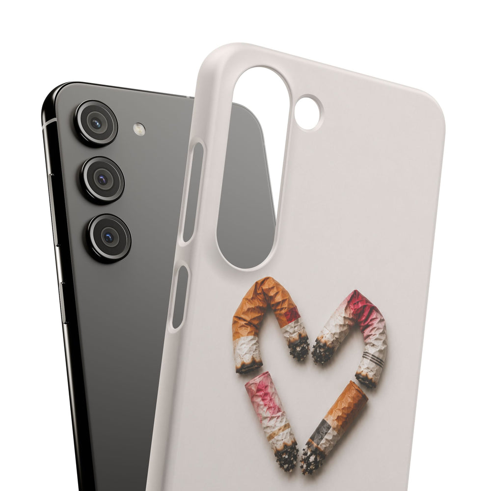 Cigarette Butts Heart Snap Case