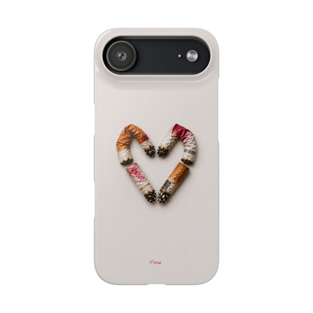 Cigarette Butts Heart Snap Case