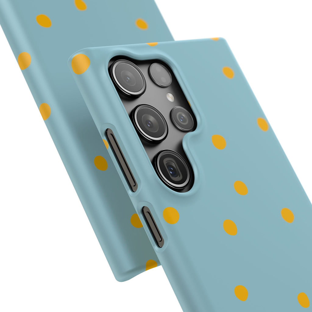 Blue & Yellow Polka Dot Snap Phone Case