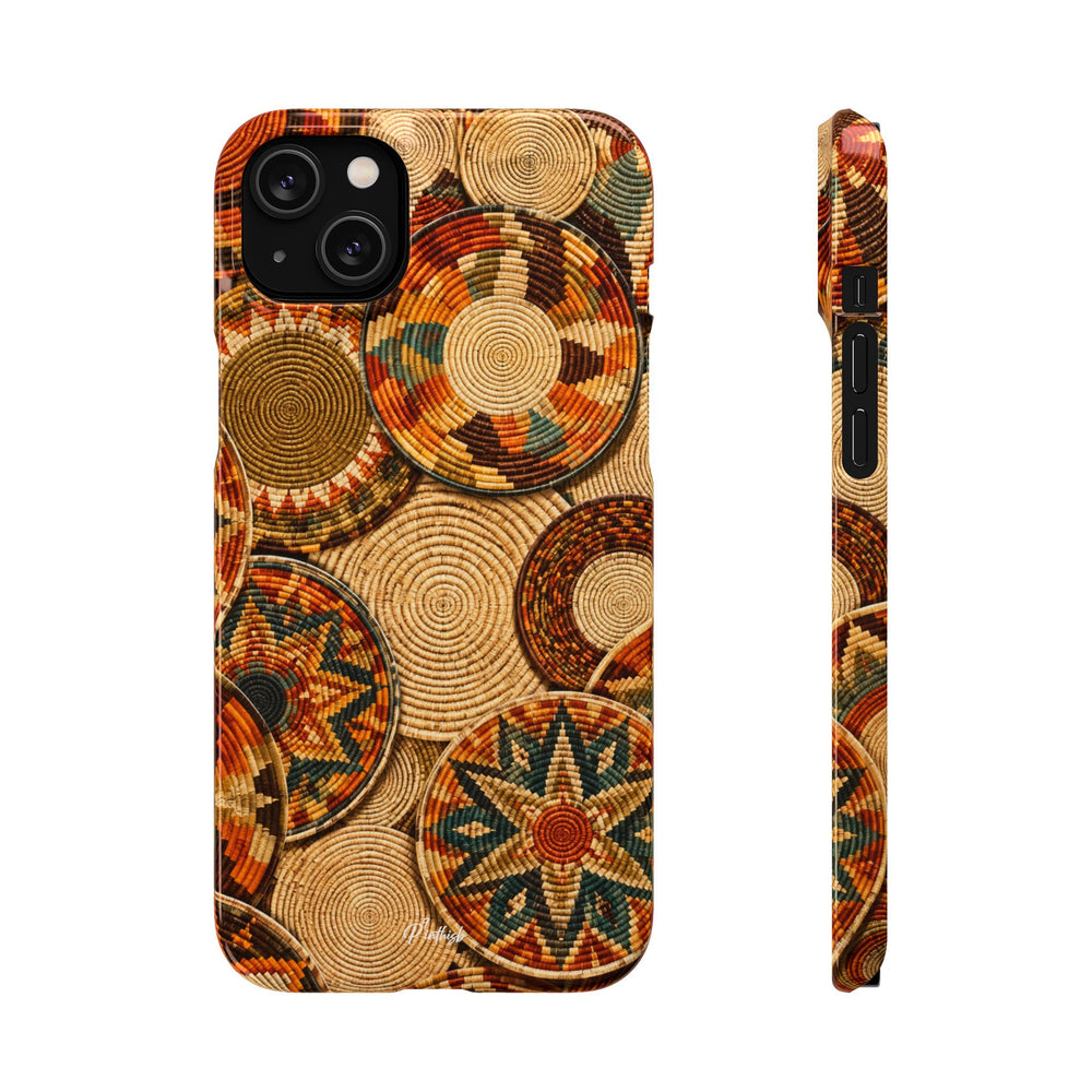 Bohemian Woven Basket Pattern Snap Case