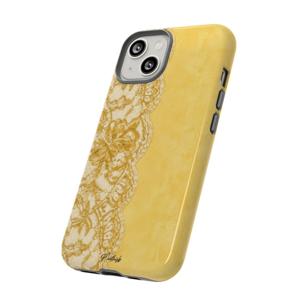 Yellow Vintage Lace Tough Case
