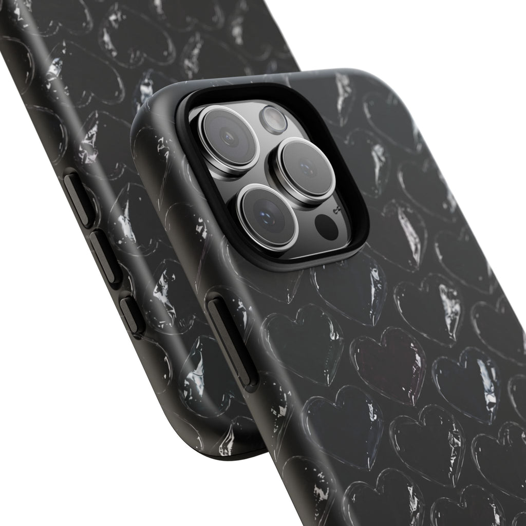 Black Pop Hearts Tough Case