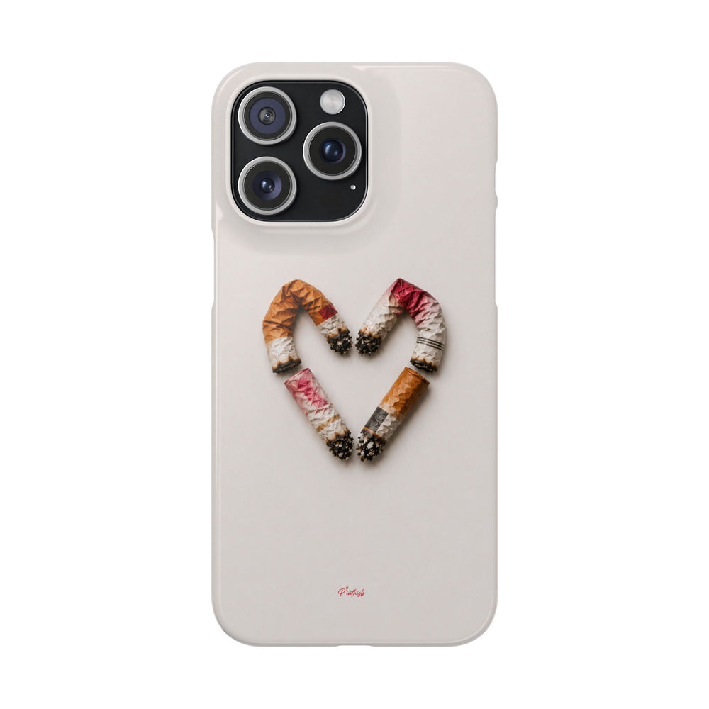 Cigarette Butts Heart Snap Case