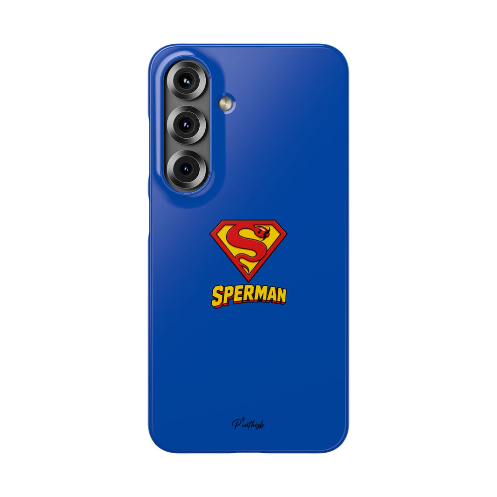 "SPERMAN" Parody Logo Snap Phone Case