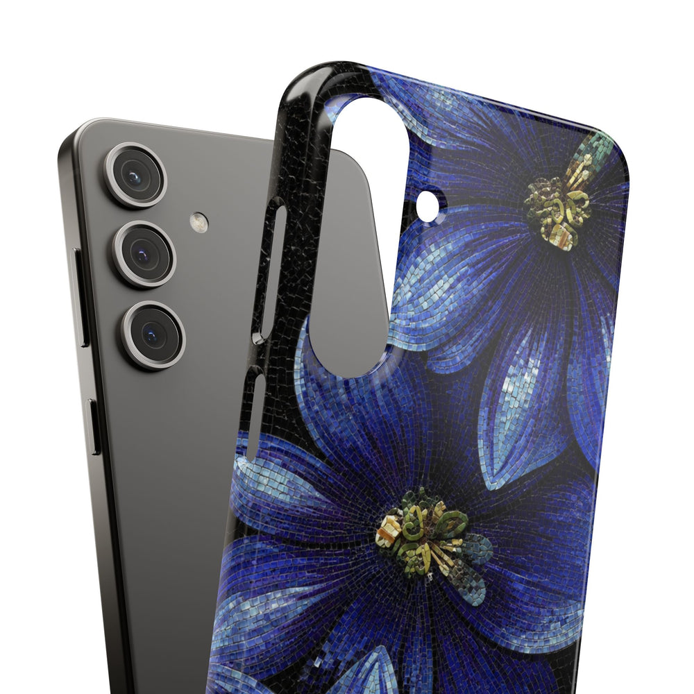 Blue Floral Snap Case