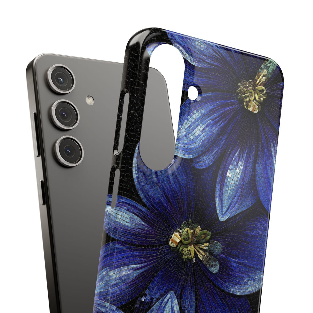 Blue Floral Snap Case